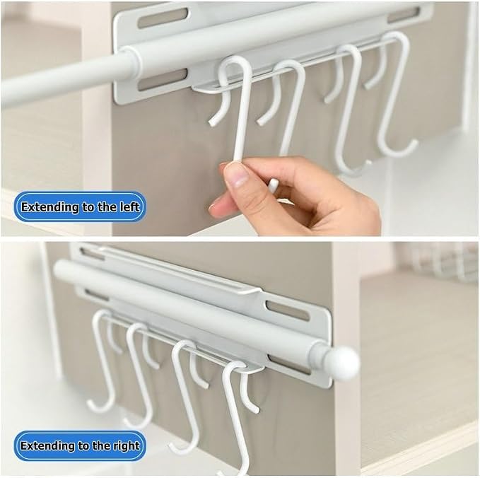 12" Valet Rod for Closet Pull Out, Retractable Slide Out Closet Valet Rod for - Image 6