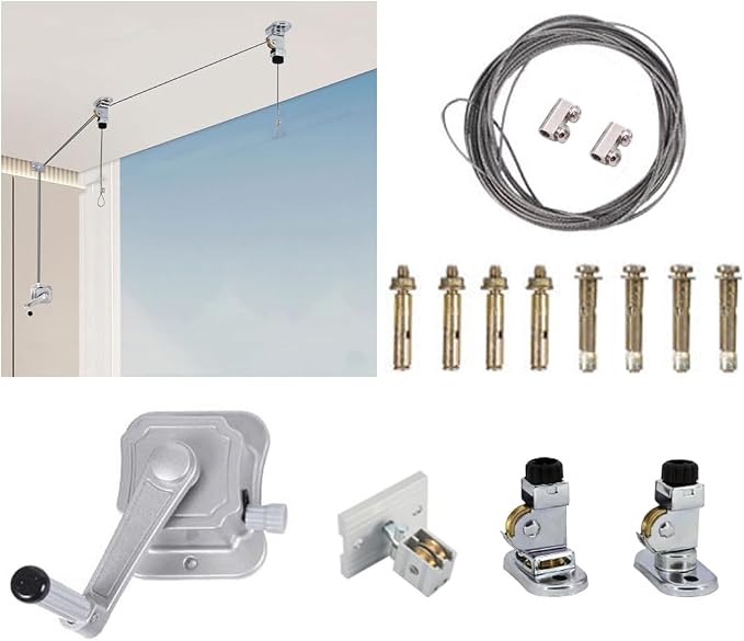 Plant Pulley Retractable Hanger Adjustable Heavy Duty Hanging Pulleys by NAILONG