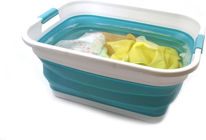 SAMMART 41L Collapsible Plastic Laundry Basket-Foldable Pop Up Storage - Image 6