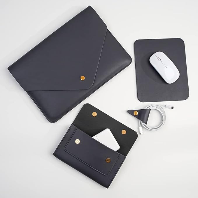 PU Leather Laptop Sleeve Compatible - Image 4