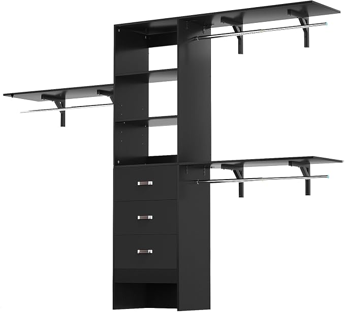 iSunirm 8FT Closet System, Wall Mount Bedroom Wardrobe by iSunirm