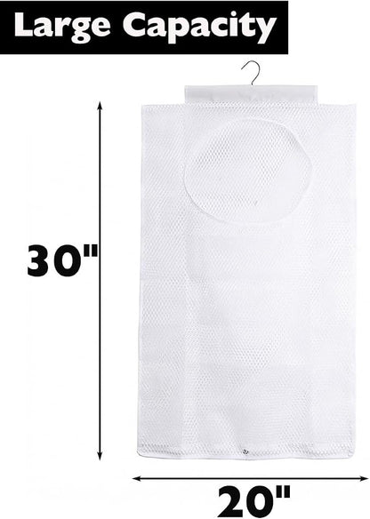 ALYER Breathable Mesh Laundry Hamper, Foldable Hanging Closet Storage Basket - Image 2