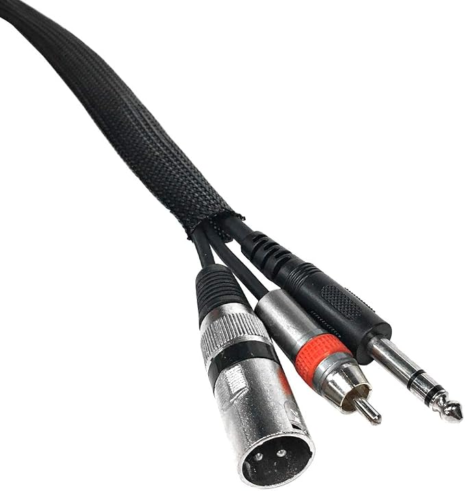 Seismic Audio - EBS1250Blue- 50 Foot Blue/Black 1/2" Expandable Woven Cable - Image 2