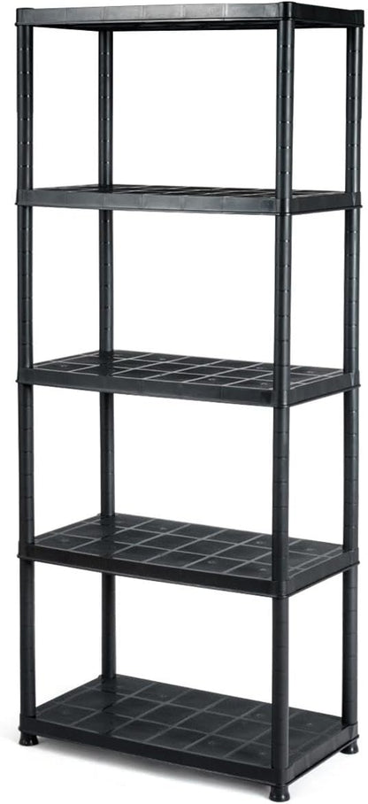 IRONMAX 5-Tier Garage Shelving Unit, Plastic Storage Rack by IRONMAX