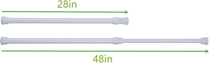 4 Pack Tension Rods, 28-48 Inches Adjustable Spring Steel Cupboard Bars Tension - Image 2