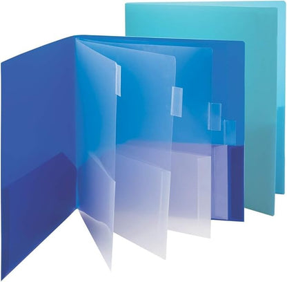 Smead 10-Pocket Organizer, Letter Size, 2 per Pack, 1 Each of Dark Blue and Teal by SMEAD