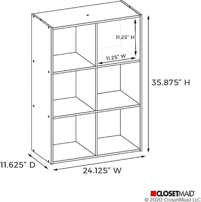 ClosetMaid Cubeicals 6 Cube Storage Shelf Organizer Bookshelf, Vertical or - Image 9