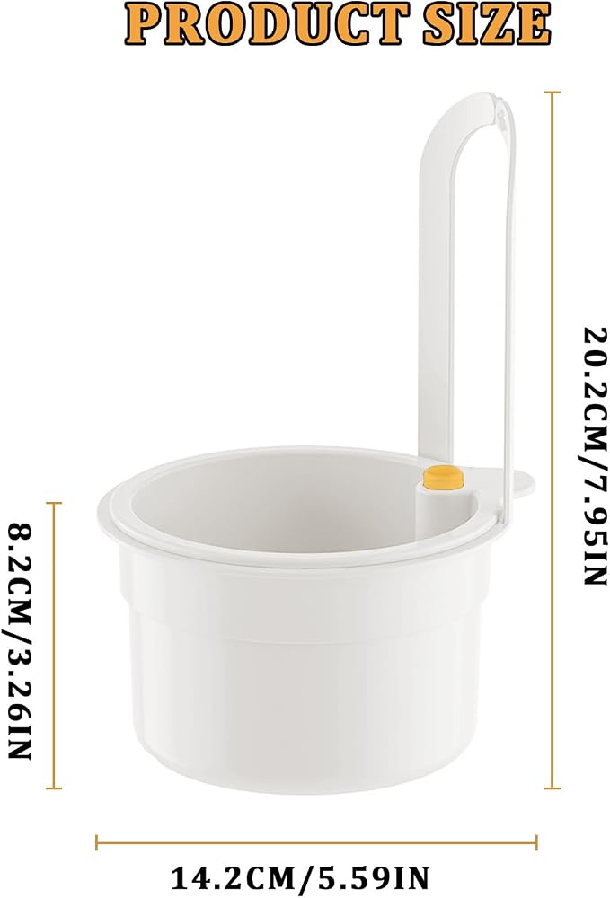 Sink Strainer Basket with One-Touch Drain Mesh, Snap-On Strap & Detachable - Image 7