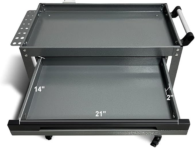 Metal 3 Tier Rolling Tool Cart - Image 3
