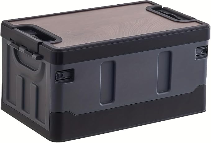 Collapsible Storage Bins with Lids, Portable Foldable Box with 2 Side Doors by Unknown