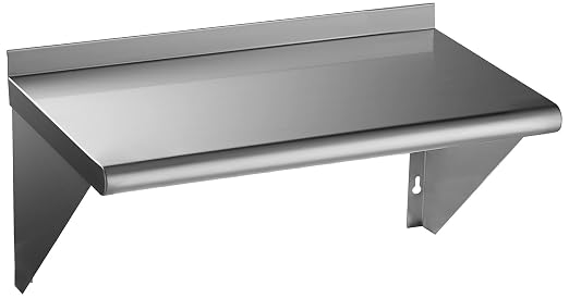 ROCKPOINT Stainless Steel Shelf 14 x 24 Inches 250lb, NSF Metal Commercial by ROCKPOINT