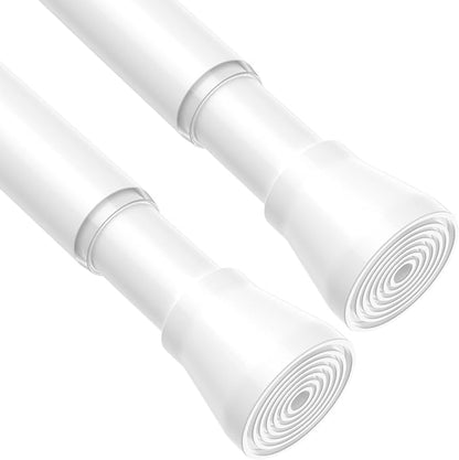 MEXAU 2Pack Spring Tension Curtain Rod 27-50 inch White Small Tension Rod | by MEXAUSPRINGCURTAINRODS