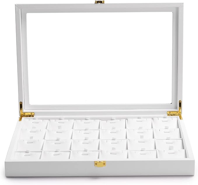 Oirlv White Leather Jewelry Organizer Tray by Oirlv