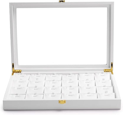 Oirlv White Leather Jewelry Organizer Tray by Oirlv