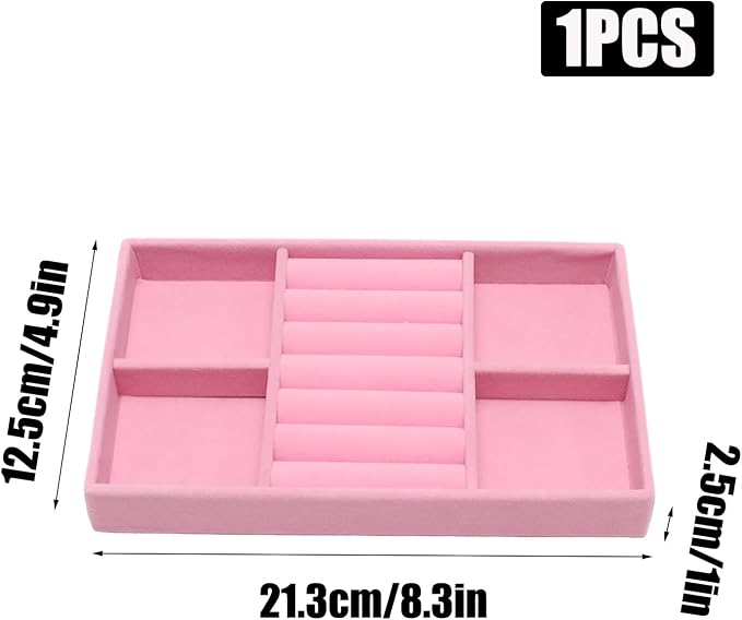 Velvet Jewelry Trays for Drawers, Ring Earring Necklace Bracelet Holder - Image 2