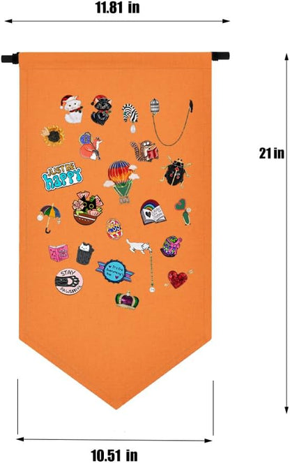 Wall Hanging Brooch Storage Case Canvas Display Stand Enamel Pin Display Banner - Image 3