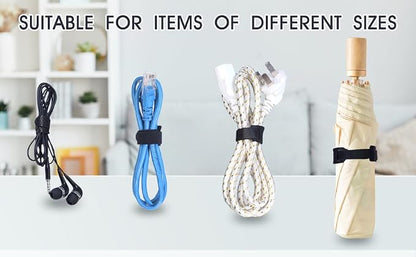 150PCS 8 Inch Reusable Cable Ties Wire Ties Cord Organizer Cable Organizer - Image 8