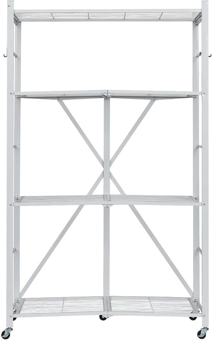 VEVOR 4-Tier Foldable Storage Shelf, 36W x 21D x 60 H Inch Folding Metal Rack - Image 9