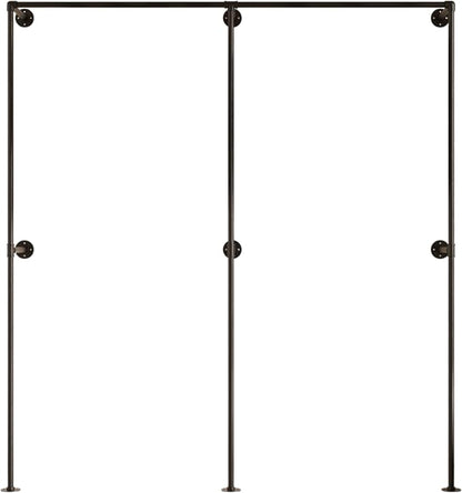 Industrial Pipe Clothing Rack, Heavy Duty Wall Mounted Clothes Rack, Retail - Image 9