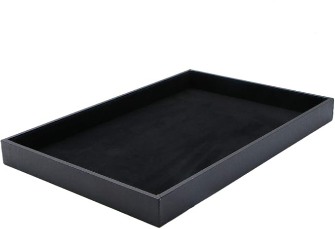 Velvet Jewelry Tray for Drawers Black Jewelrys Display Tray Stackable Jewelry by JETEHO