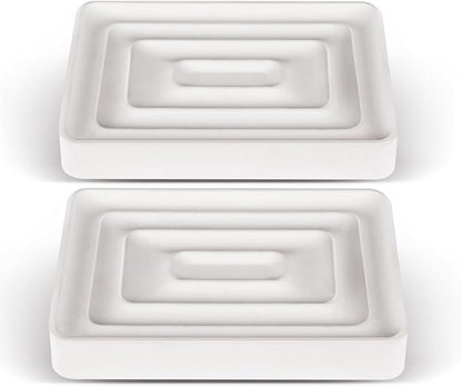 2 Pack Diatomite Soap Trays, Fast Drying Stone Soap Dishes, Natural by SlowSLog