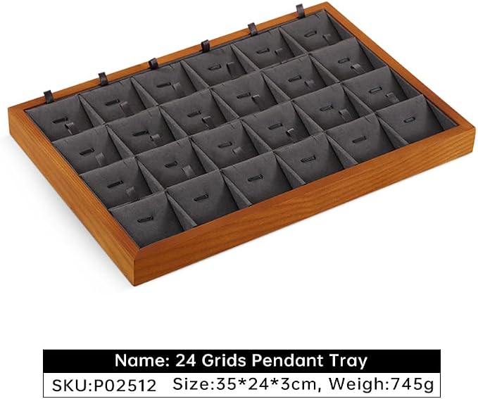 Necklace Storage, Wood Jewelry Trays - Image 2