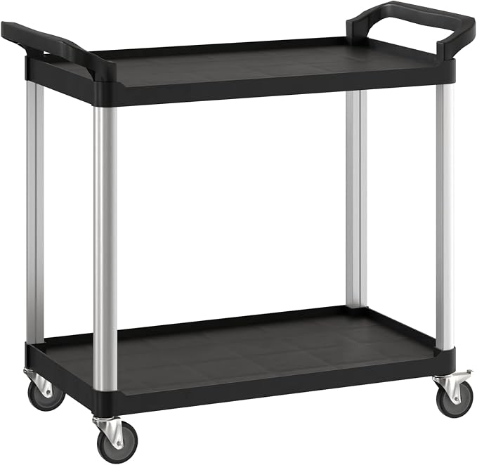 Black Utility/Bussing Cart by Krollen+Industrial