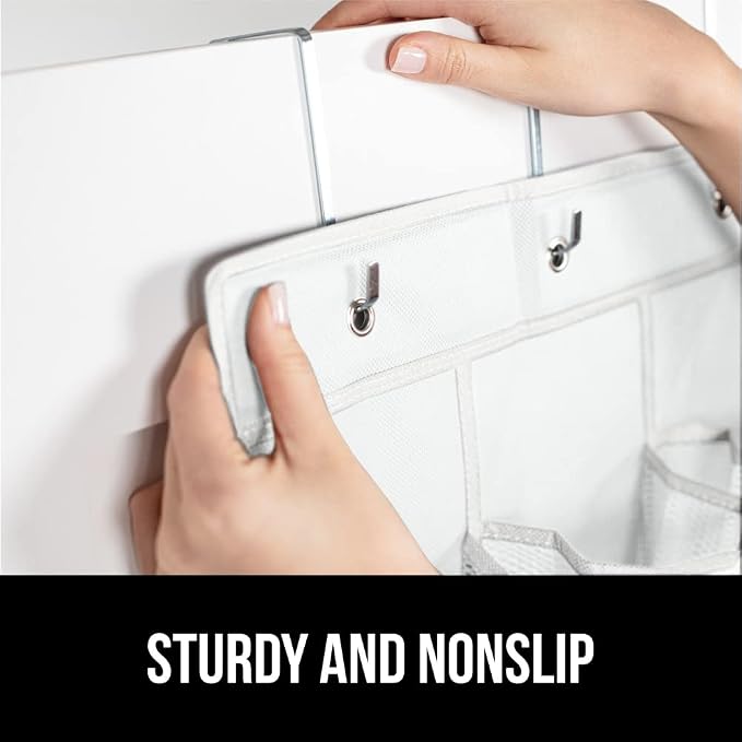 GORILLA GRIP Over the Door Shoe Organizer, 35 Large Breathable Mesh Pockets - Image 4