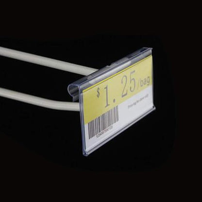 Plastic Label Holder Clear Tag Merchandise Sign Display Holder | Supermarket - Image 6