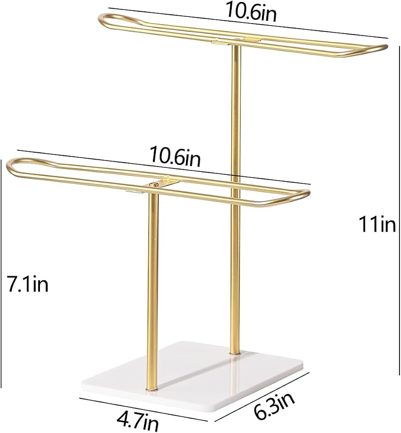 2 Tier Headband Holder, Metal Hair Band Organizer, Ear Diplay Stand, Hair - Image 7