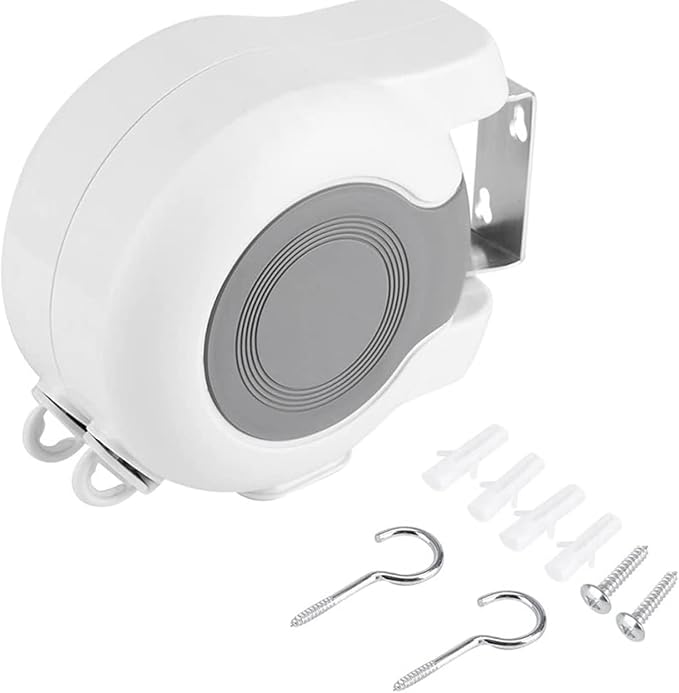 Durable Wall Mounted Retractable Clothes Line Washing Line Indoor Outdoor by Unknown