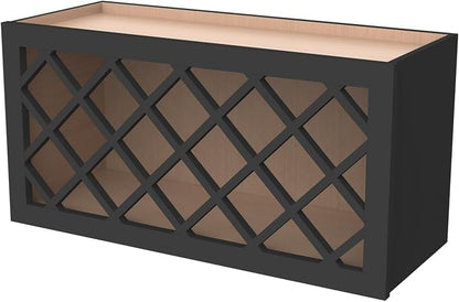 Solid Wood RTA Wine Bottle Rack Wall Cabinet by CozyHommie