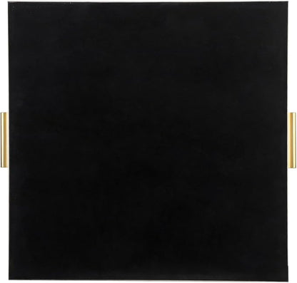 HofferRuffer Extra Large Square Serving Tray, Elegant Faux Leather Ottoman Tray - Image 9