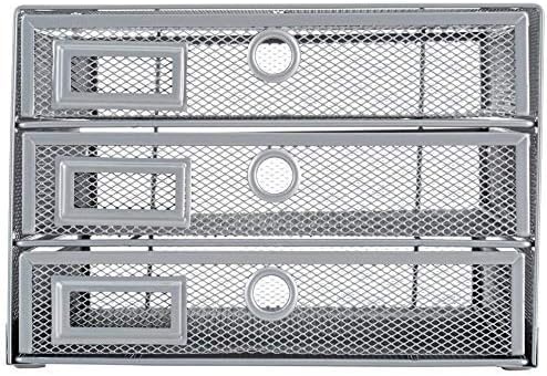 Annova Desk Organizer Wire Mesh 3 Tier Sliding Drawers Paper - Image 5