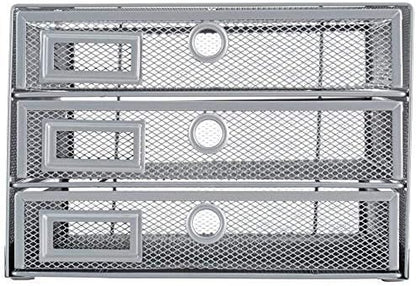Annova Desk Organizer Wire Mesh 3 Tier Sliding Drawers Paper - Image 5