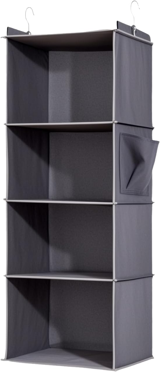 4-Shelf Hanging Closet Organizer and Storage, Collapsible Hanging Shelves by WelcometoYRCBEHFU