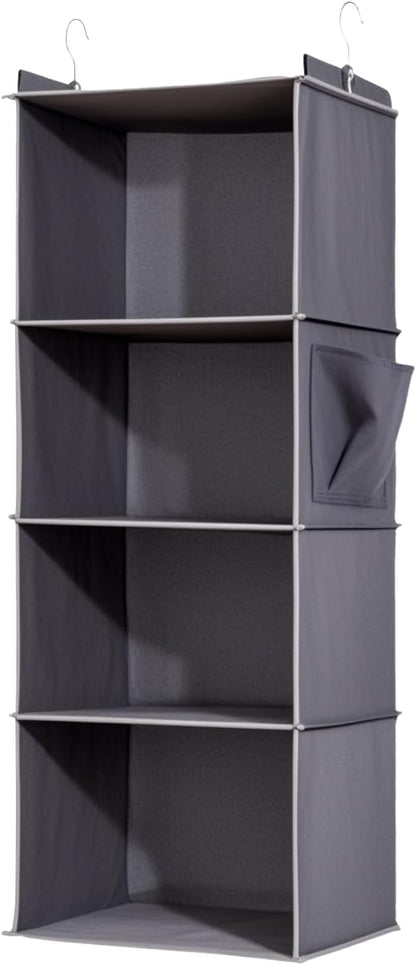 4-Shelf Hanging Closet Organizer and Storage, Collapsible Hanging Shelves by WelcometoYRCBEHFU