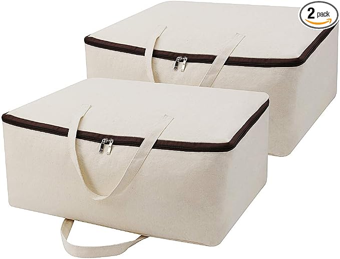 2-Pack Heavy Duty Canvas Cotton Storage Bags by iwillCREATEPRO
