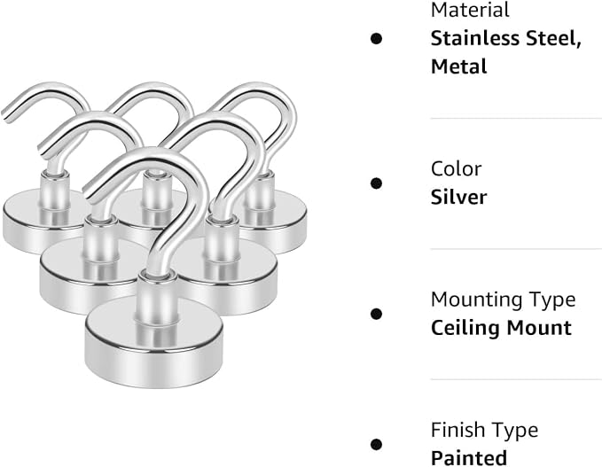 E BAVITE Magnetic Hooks, 30lbs+ 2026 Cruise Cabin Ship Magnet Hook 10 Pack | - Image 6