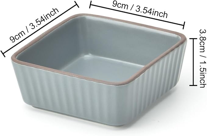 Ceramic Paper Clip Holder 2 PCS Set, Square Paper Clip Dispenser Organizer - Image 2