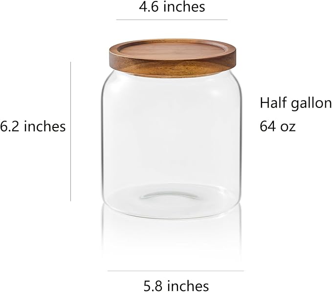 Sweejar Glass Jars for Laundry Room Organization, Half-Gallon Laundry Pods - Image 2