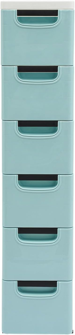 6 Drawers Narrow Slim Plastic Storage Cabinet, Storage Drawer - Image 6