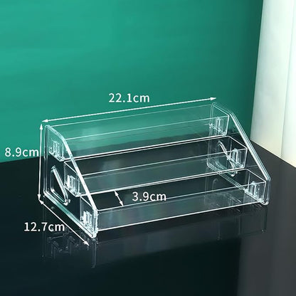 3 Tier Clear Acrylic Nail Polish Organizer Essential Oil Display Stand - Image 2