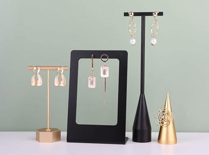 GemeShou 2pcs Black earring display T bar stand, Big jewelry earring holders - Image 8