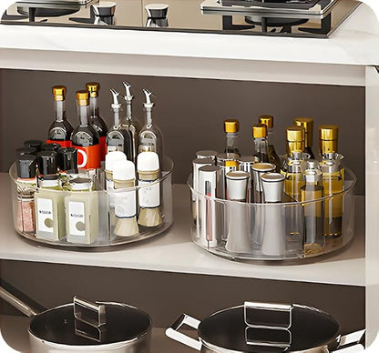 360° Rotating Makeup Organizer 11.5" Clear Turntable Lazy Susan Organizer - Image 6