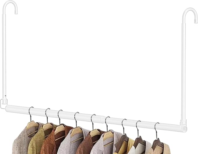 Hanging Closet Rod, Adjustable Height & Width Closet Rods by Tiemlet