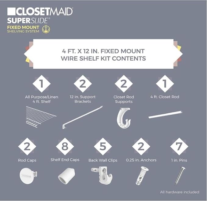 ClosetMaid SuperSlide Ventilated Shelf Kit - Image 4