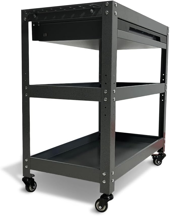 Metal 3 Tier Rolling Tool Cart - Image 4
