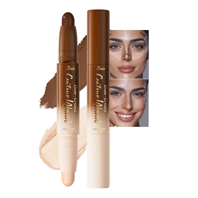 evpct Nude & Light Beige Cream Contour Stick Face Body Makeup Dual Ended by evpct