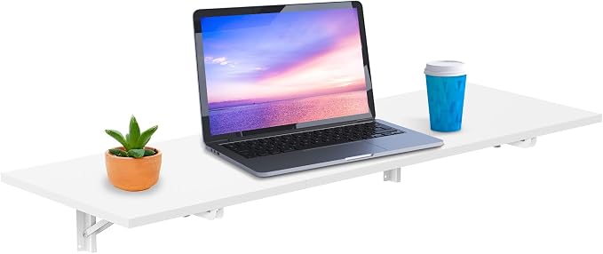 Mount-It! Heavy Duty Wall Mounted Drop Leaf Table, Folding Wall Mounted Desk by Mount-It